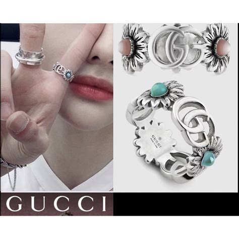 gucci フラワーリング|ダブルG フラワー リングローズゴールドトーン メタル .